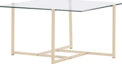 Table basse carré en verre 80 x 80 cm Hybrid
