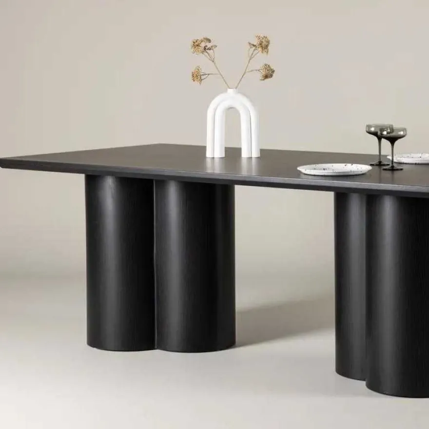 Table de repas rectangulaire 210 x 100 cm Olivia (Noir)