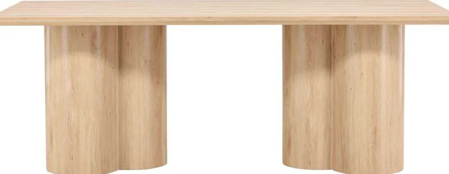 Table de repas rectangulaire 210 x 100 cm Olivia (Effet bois)