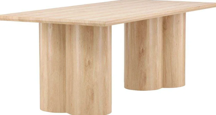 Table de repas rectangulaire 210 x 100 cm Olivia (Effet bois)