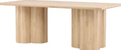 Table de repas rectangulaire 210 x 100 cm Olivia (Effet bois)