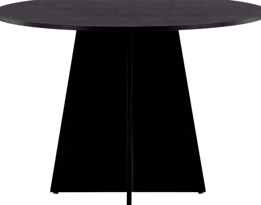 Table de repas ronde ⌀110 cm Bootcut (Noir)