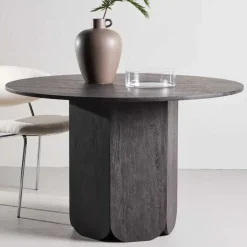 Table de repas ronde ⌀120 cm Tekla (Noir)