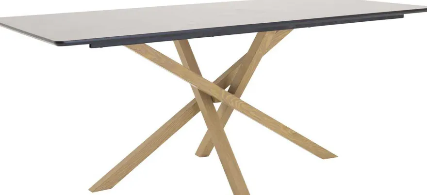 Table de repas 90 x 180 cm Piazza (Noir, Marron)