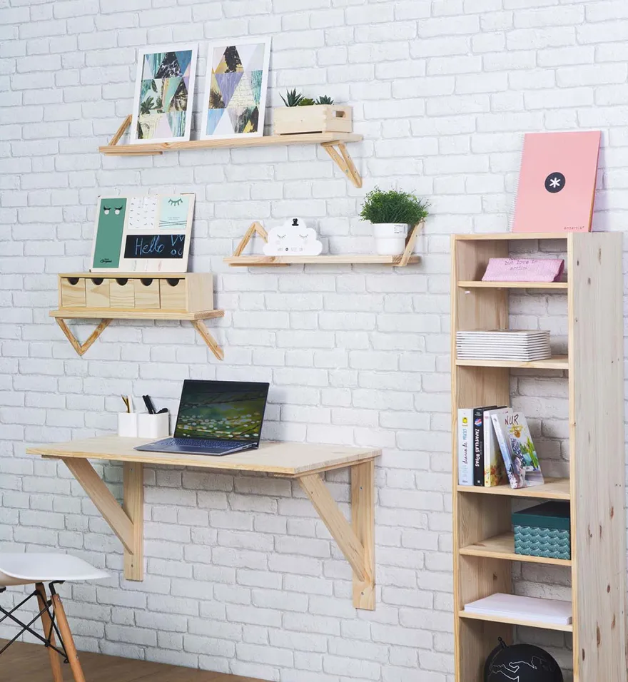 Table murale en pin massif Kit Line