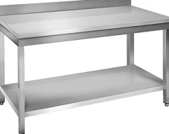 Table à plancha tout inox2 plateaux (Longueur 120 cm)