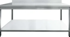 Table à plancha tout inox2 plateaux (Longueur 120 cm)