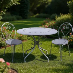 Table ronde en fer 70 cm Belle Époque