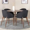 Table ronde en MDF et acier Plaza 100 cm (Noyer)