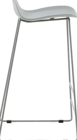Tabouret de bar en acier et plastique Wave (Gris)