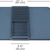 Tapis de séchage vaisselle pliable Udry (Bleu ardoise)