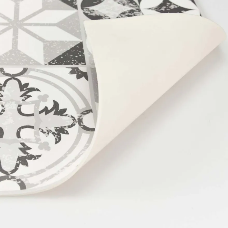 Tapis en vinyle effet mosaique vert (90 x 60 cm)