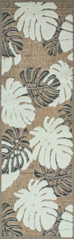 Tapis intérieur extérieur aspect jute noir Tijuana 9062 noir (170 x 120 cm)