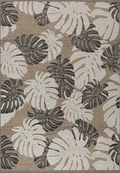 Tapis intérieur extérieur aspect jute noir Tijuana 9062 noir (170 x 120 cm)