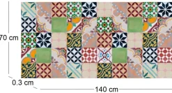 Tapis intérieur extérieur en vinyle mosaique (140 x 70 cm)