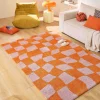 Tapis intérieur à poils longs Swing 383 orange (120 x 160 cm)