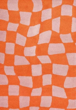 Tapis intérieur à poils longs Swing 383 orange (120 x 160 cm)