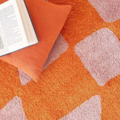 Tapis intérieur à poils longs Swing 383 orange (120 x 160 cm)