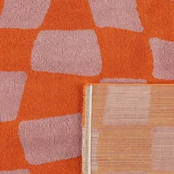 Tapis intérieur à poils longs Swing 383 orange (120 x 160 cm)