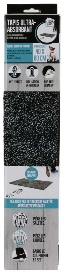 Tapis ultra absorbant et antidérapant 40 x 60 cm