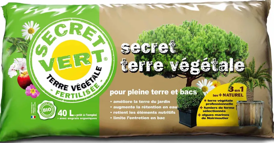 Terreau bio secret terre végétale 40 litres