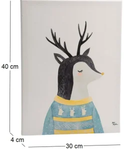 Toile cerf du nord 30 x 40 cm
