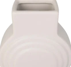Vase en céramique Art circles 23 cm (Ivoire)