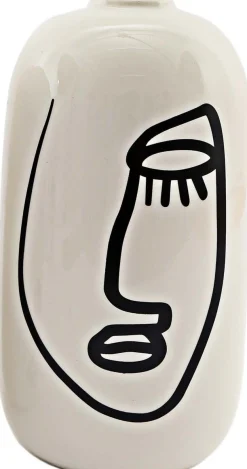Vase en dolomite motif visage 19 x 9 cm (Modèle 1)