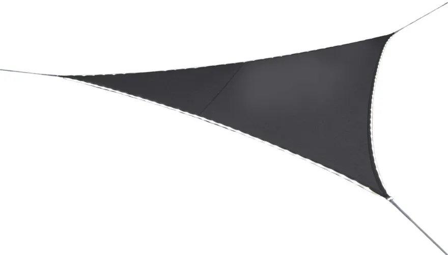 Voile d'ombrage triangulaire avec leds solaires intégrées Night and day (Ardoise)
